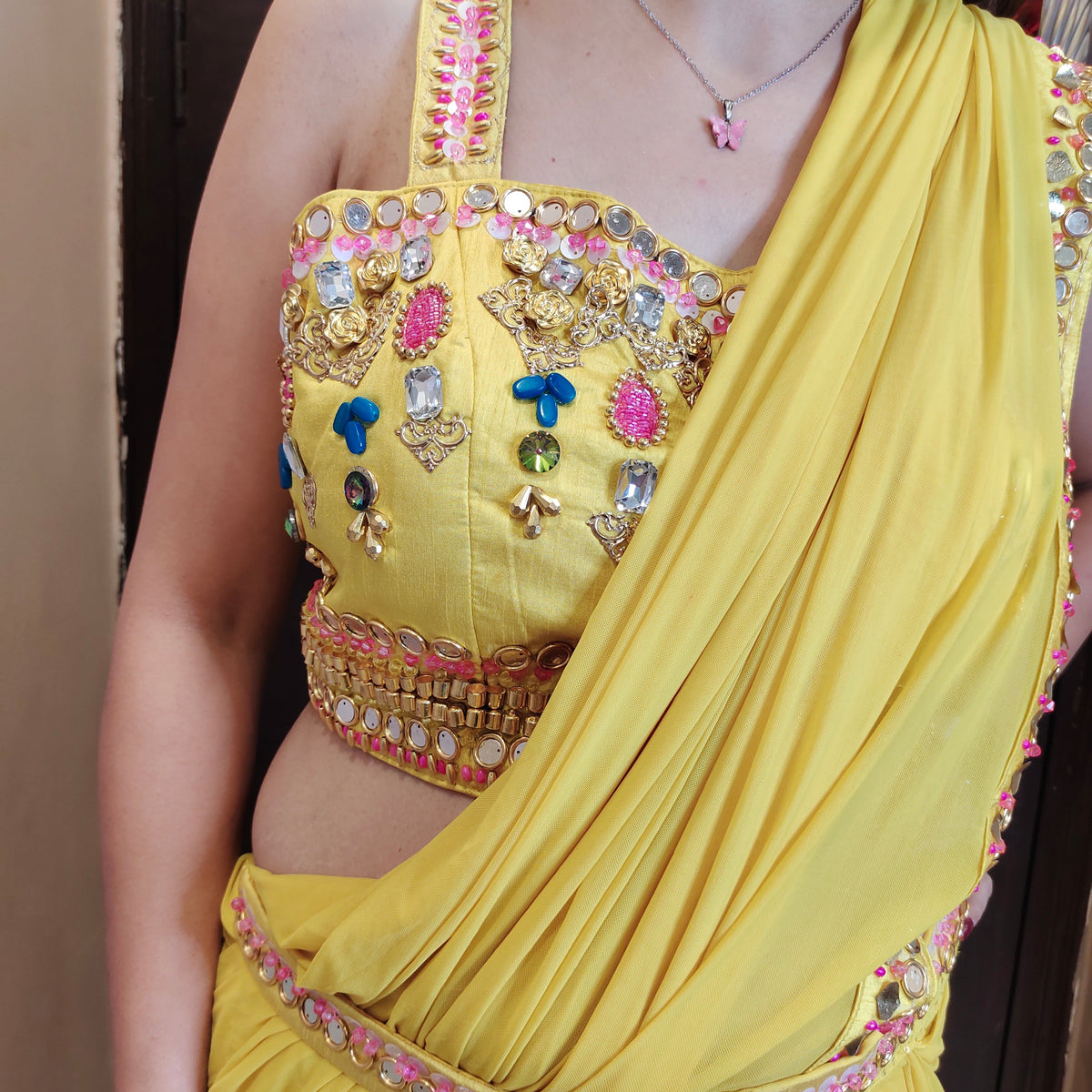 Drape Saree with Sharara